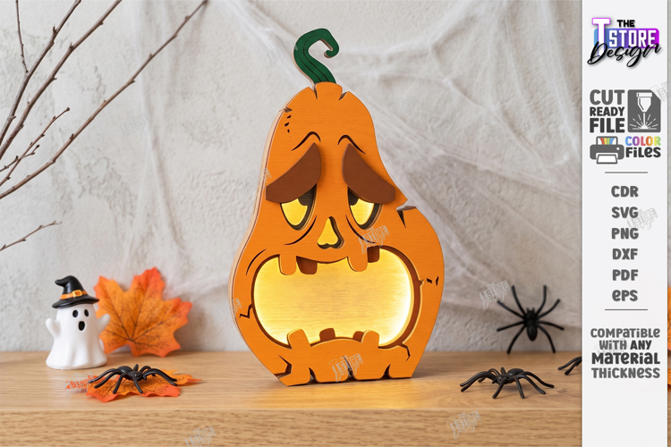 Jack O Lantern Candle Holder Laser Cut | Halloween Pumpkin