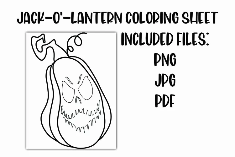 Jack-O'-Lantern Coloring Sheet for Kids