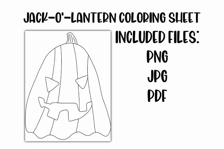 Jack-O'-Lantern Coloring Sheet for Kids