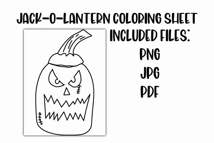 Jack-O'-Lantern Coloring Sheet for Kids