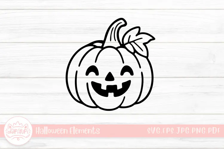jack o lantern doodle halloween element
