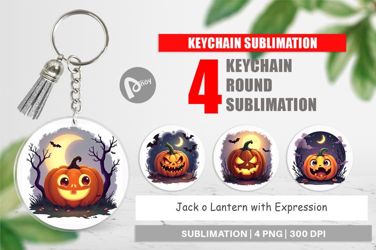 Keychain Halloween Jack Lantern