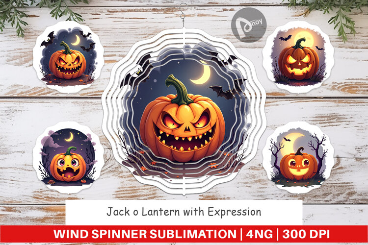Wind Spinner Halloween Jack Lantern example image 1