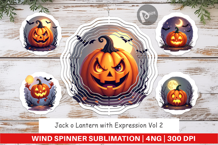 Wind Spinner Halloween Jack Lantern