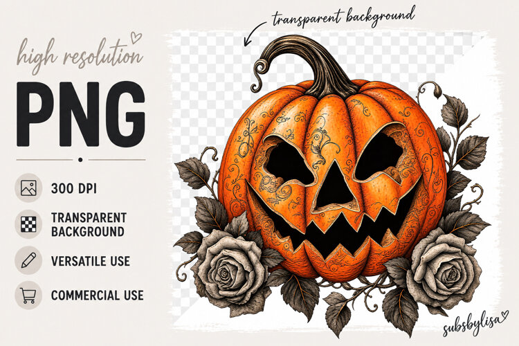 Pumpkin png, Halloween PNG, Goth png, Jacko lantern png example image 1