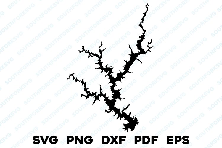 Jackson Lake Map Silhouettes Shape Design