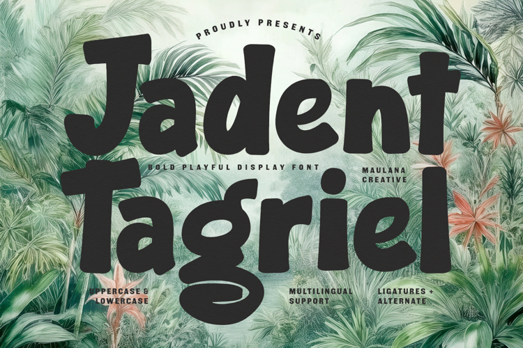 Jadent Tagriel Bold Playful Display Font