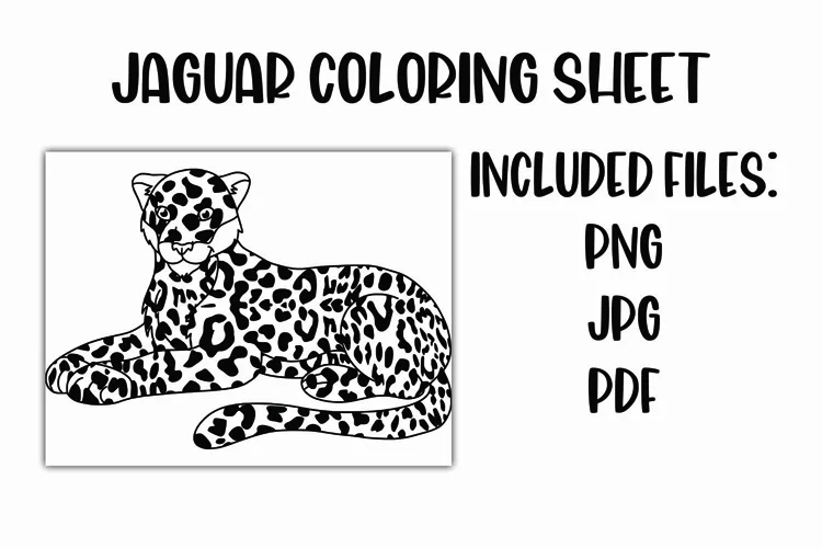 Jaguar Coloring Sheet