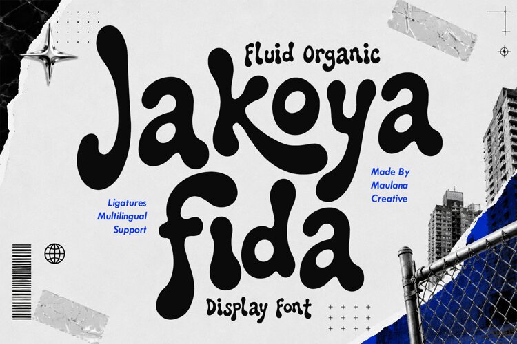 Jakoya Fida Fluid Organic Display Font example image 1