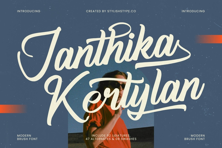 Janthika Kertylan - Modern Brush Font