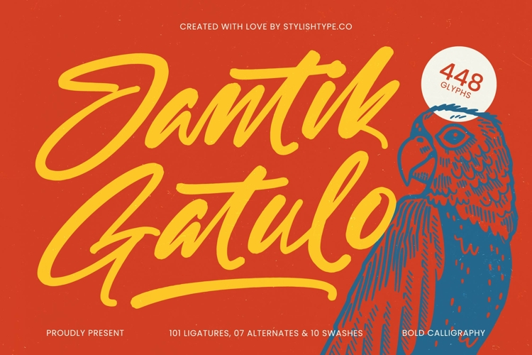 Jantik Gatulo - Bold Calligraphy Font