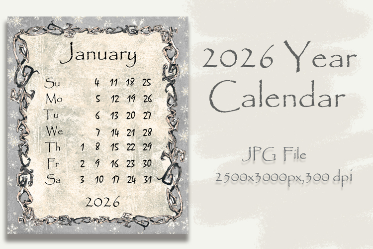 January 2026 Calendar