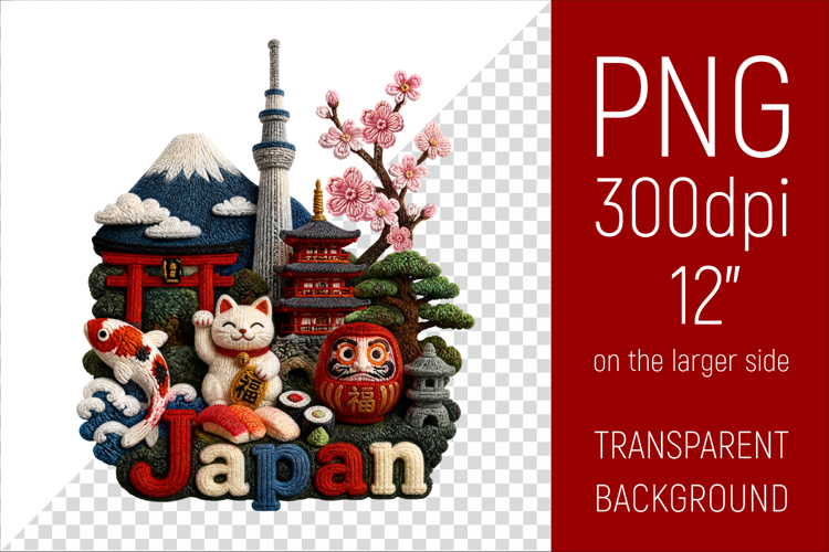 Japan Travel Landmark | National Culture Illustration
