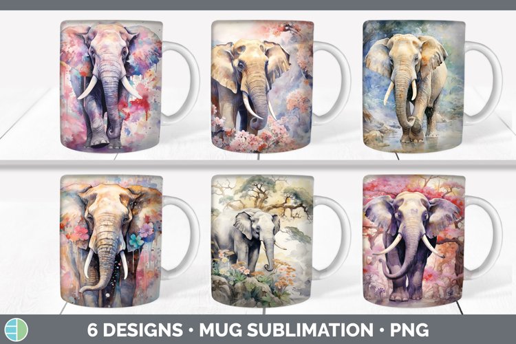 Elephant Watercolor Clipart Image 20