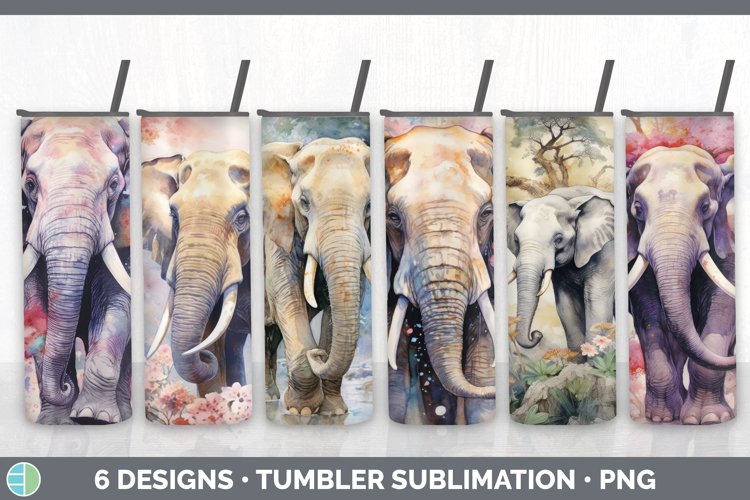 Elephant Watercolor Clipart Image 22