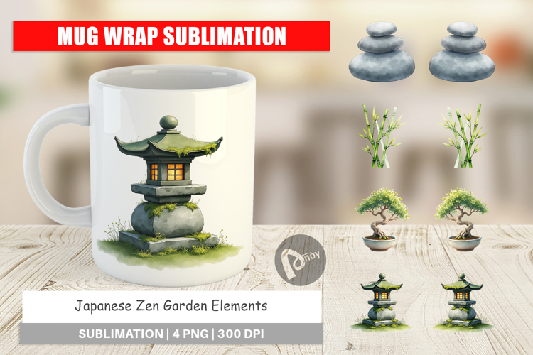 Zen Garden Elements Mug Wrap