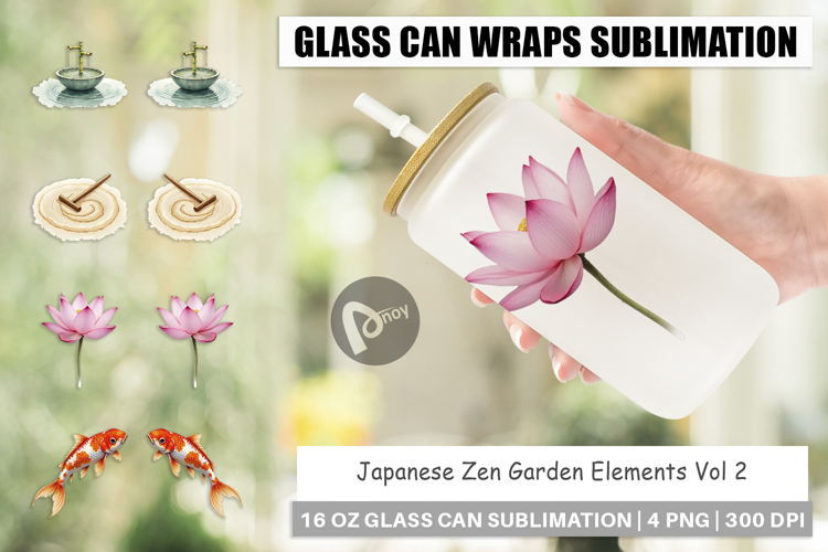 Zen Garden Elements Glass Can