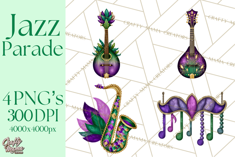 Jazz   Brass Mardi Gras Clipart, Carnival Music PNG