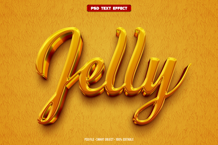 Jelly 3D editable text effect