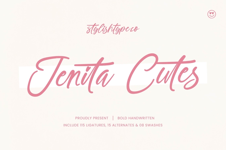 Jenita Cutes - Bold Handwritten Font
