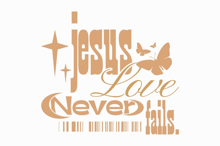 Jesus Love Christian Quote T-shirt Design