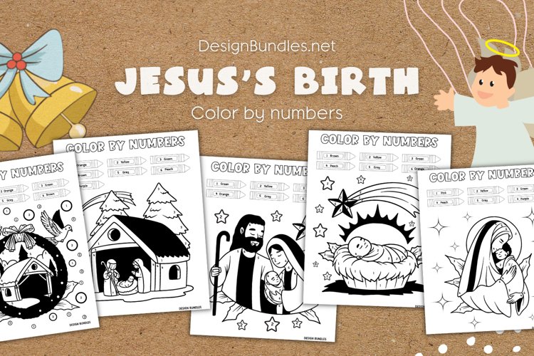Jesus Color By Number | Design Bundles