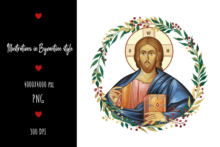 christening, vintage, religious, icon, communion, faith, sacrament, saviour, epiphany, christian, evangelical, orthodox, greek, art, saint, holy, king, baptism, confirmation, floral, religion, wreath, illustration, god, blessing, byzantine