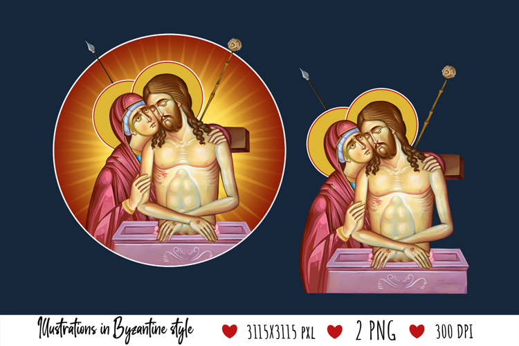 Jesus Christ King of Glory. Illustration in Byzantine Style