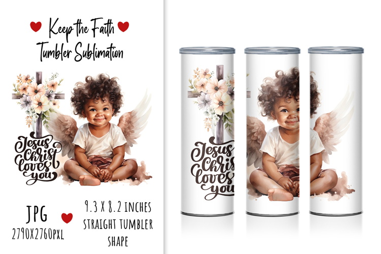 "Jesus Christ Loves You" Tumbler Sublimation
