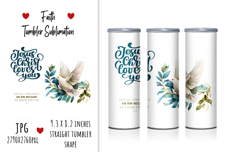 "Jesus Christ loves You" Tumbler Design