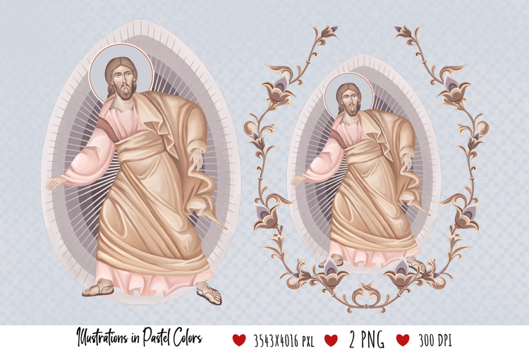 Jesus Christ's Resurrection. Illustration in Byzantine Style