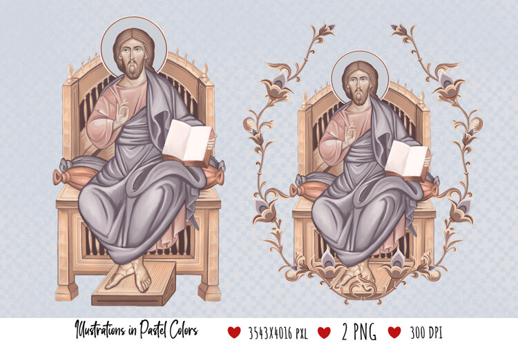 Jesus Christ Greatest Bishop. Christian Illustration example image 1