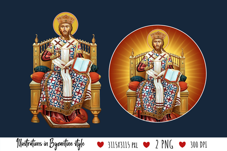 Jesus Christ the greatest Bishop sitting on throne