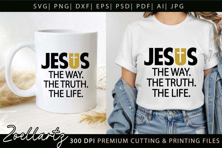Jesus SVG Christian Quote SVG Jesus Faith T-shirt Mug Design