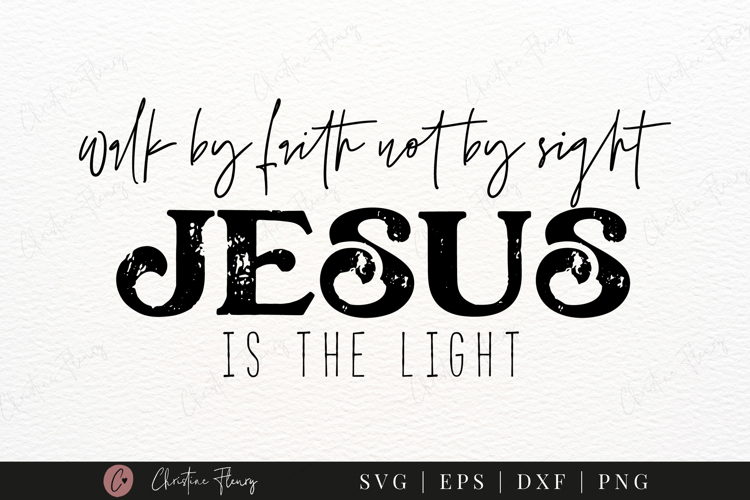 Jesus Is The Light SVG PNG | Boho Christian PNG