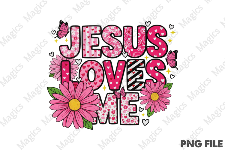 Jesus Loves Me Valentine PNG