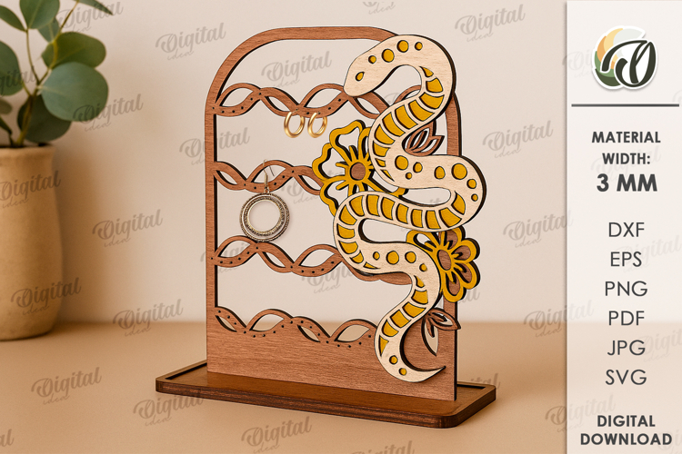 Jewelry Stand Laser Cut. Jewelry Organizer SVG