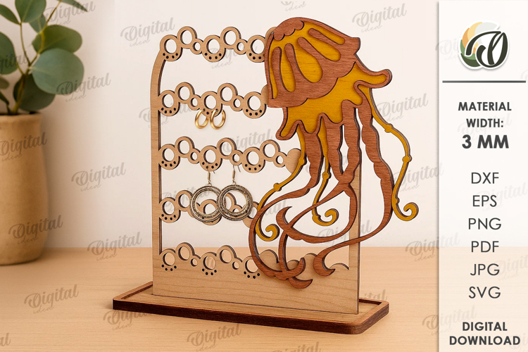 Jewelry Stand Laser Cut. Jewelry Organizer SVG