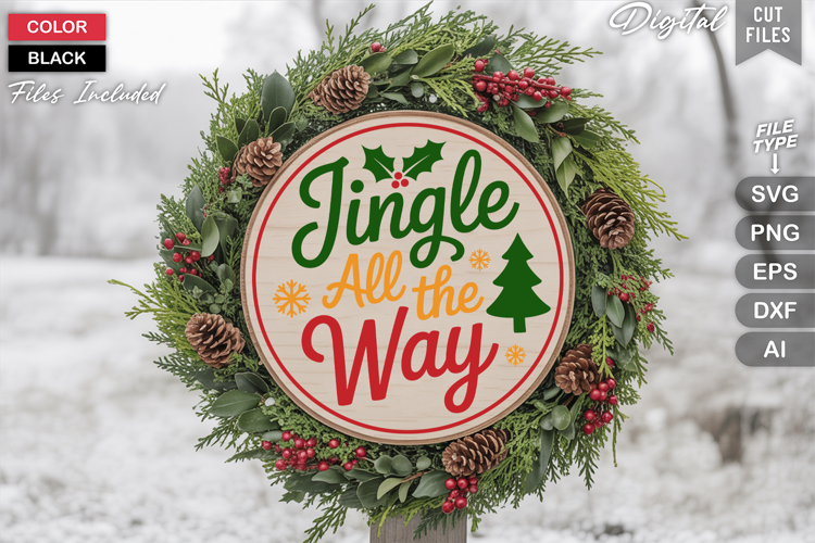 Round Christmas Svg Image 24