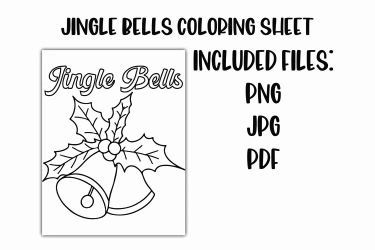 Jingle Bells Coloring Sheet for Kids
