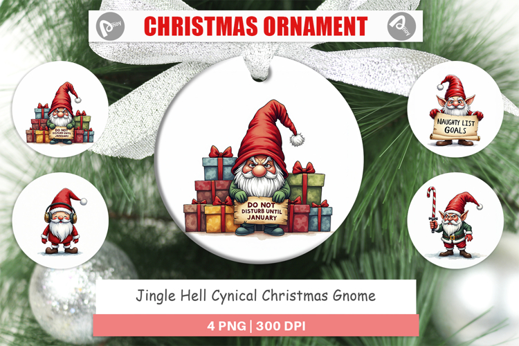 Jingle Hell Gnome Ornament