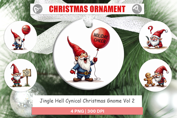 Jingle Hell Gnome Ornament