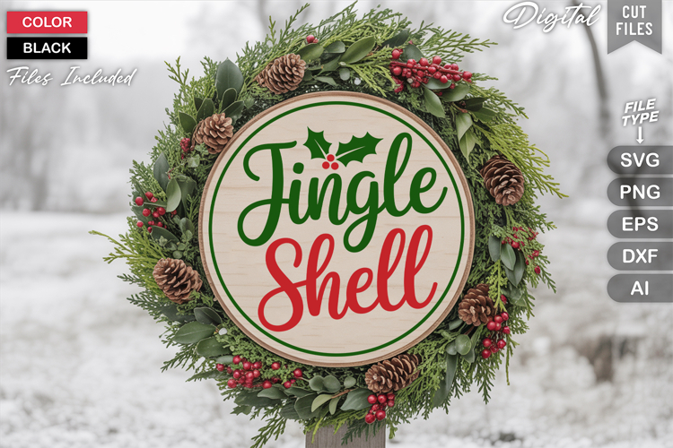 Round Christmas Ornament Svg Image 13
