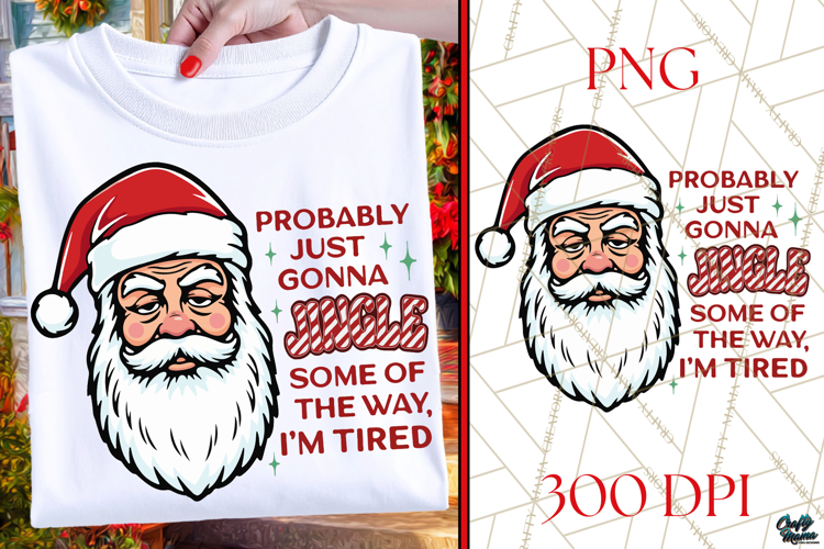 Sleepy Santa PNG | Jingle Some Of The Way | Christmas PNG