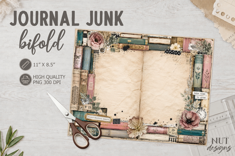 Shabby Chic Books Junk Journal collage motivational quotes