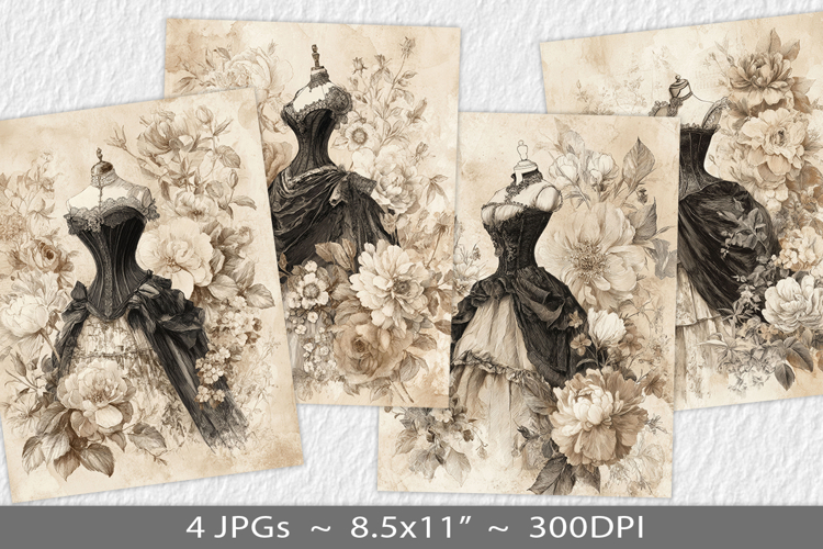 Letter paper junk journal backgrounds