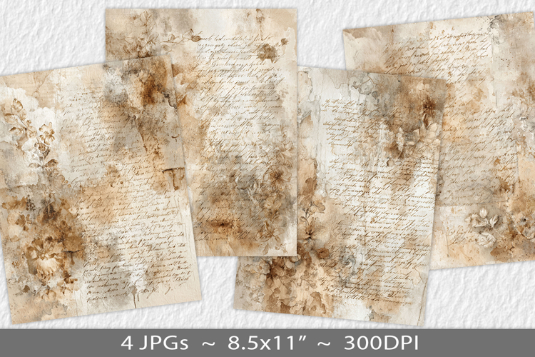 Letter paper junk journal backgrounds