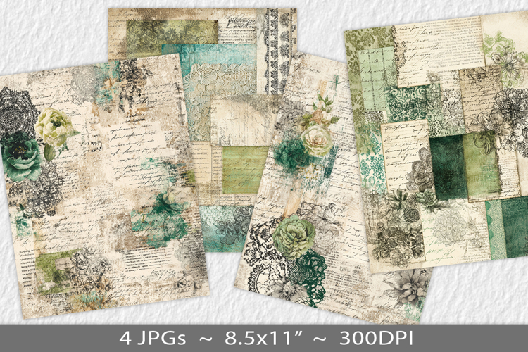 Letter paper junk journal backgrounds