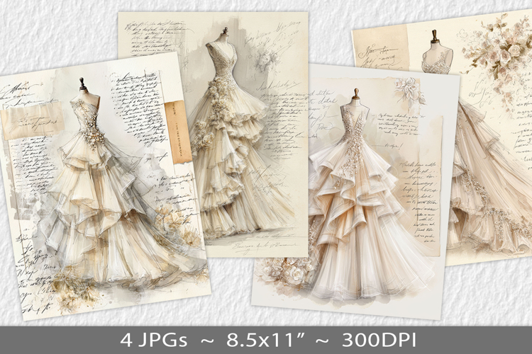 Letter paper junk journal backgrounds