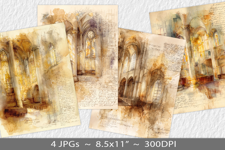 Letter paper junk journal backgrounds